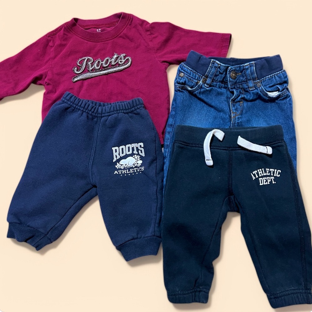 ❌ SOLD ❌ 3-6m boys clothing, Roots, Denim Conscious, Carter’s